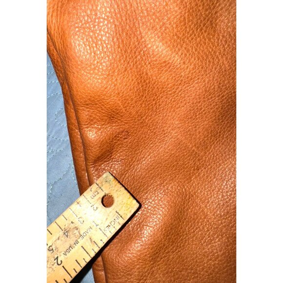 Sabina New York Genuine Leather Tan Crossbody Bag - Picture 13 of 14